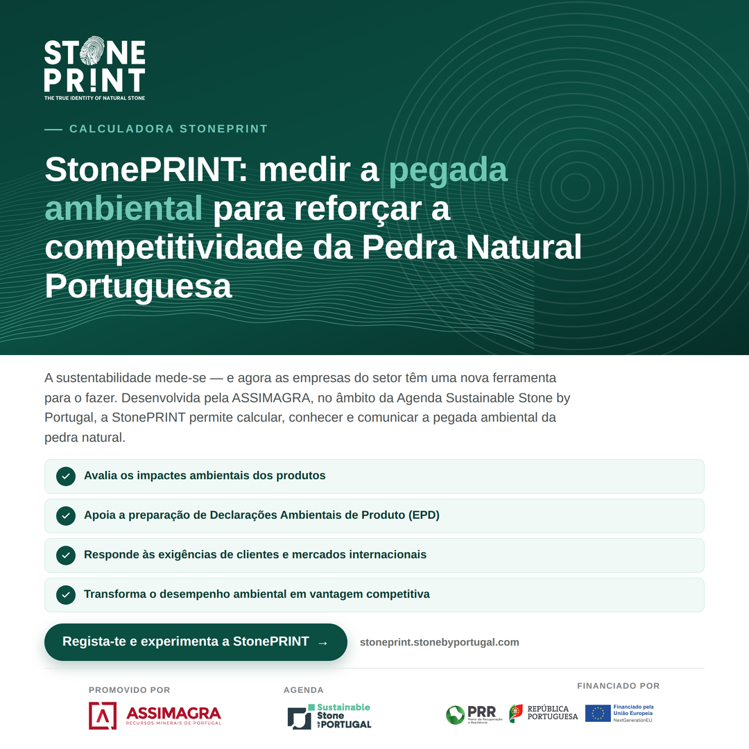 StonePRINT: medir a pegada ambiental para reforçar a competitividade da Pedra Natural Portuguesa